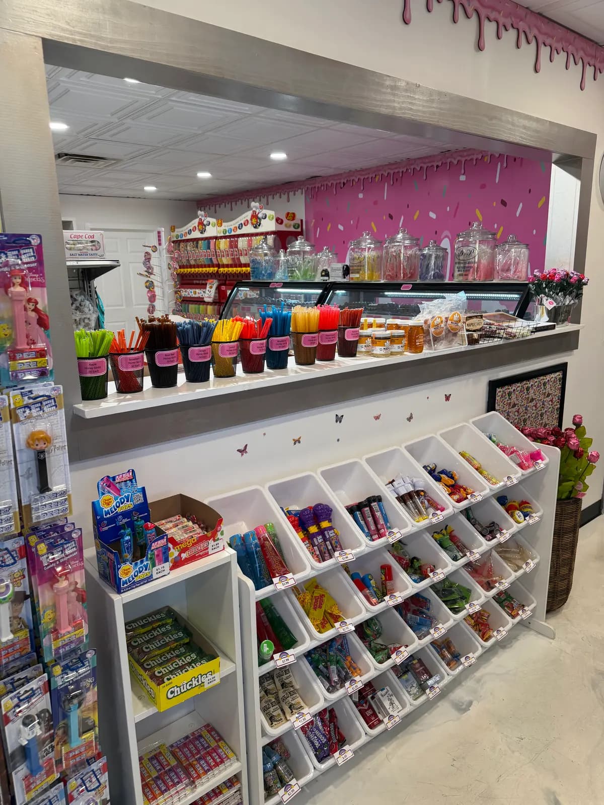 Honey sticks and treats at the front counter