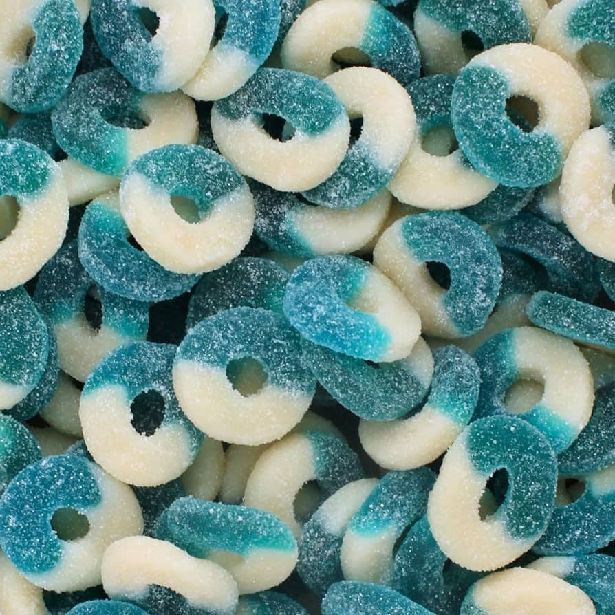 Gummy Blue Raspberry Rings